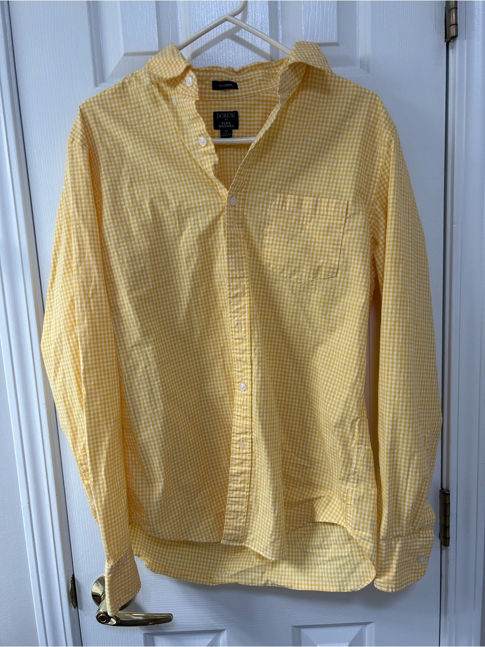 J. Crew Yellow Gingham Button-Down Shirt 💛